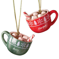 Forever Friends Hot Cocoa Mug 2-Piece Ornament Set