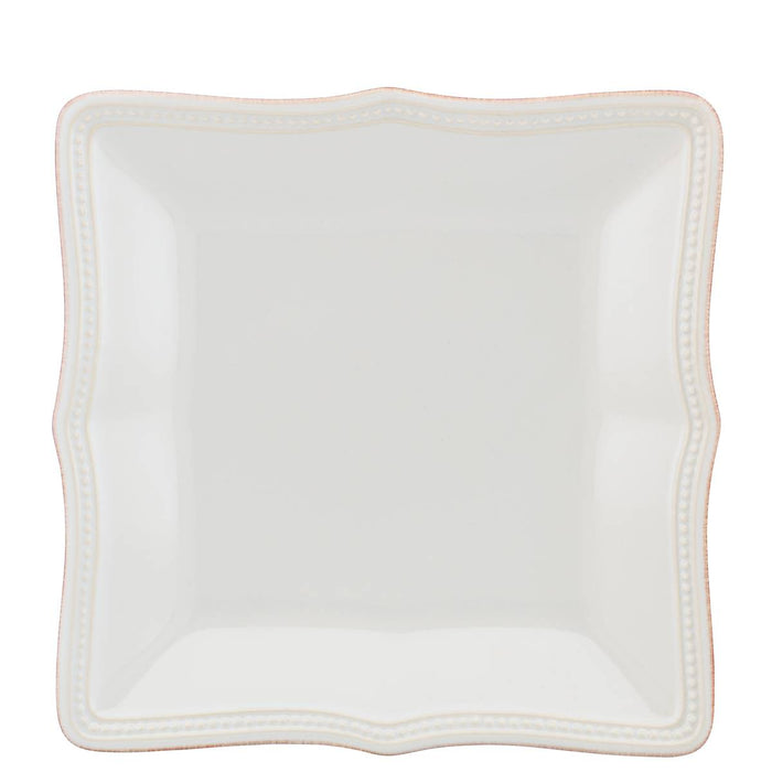 French Perle Bead White™ Square Accent Plate