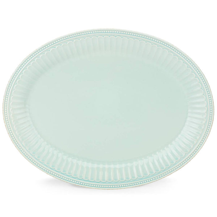French Perle Groove Ice Blue™ Oval Platter