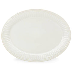 French Perle Groove White™ 16" Oval Platter