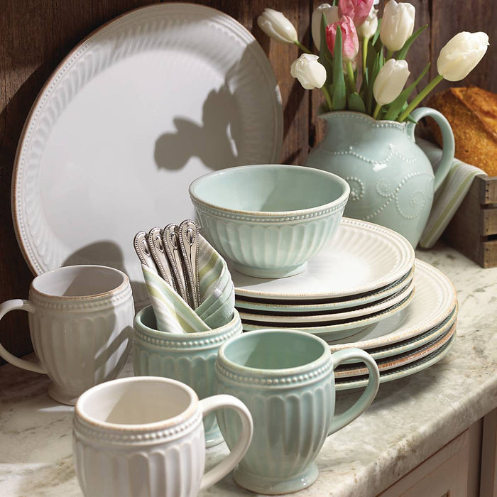 French Perle Groove White™ Accent Plate