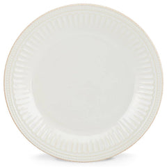 French Perle Groove White™ Dinner Plate