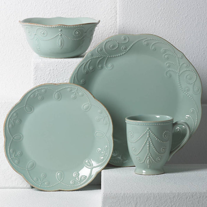 French Perle Ice Blue™ 4-piece Place Setting
