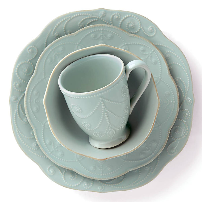 French Perle Ice Blue™ 4-piece Place Setting