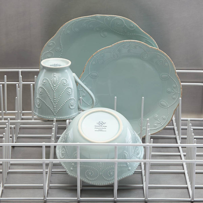 French Perle Ice Blue™ 4-piece Place Setting