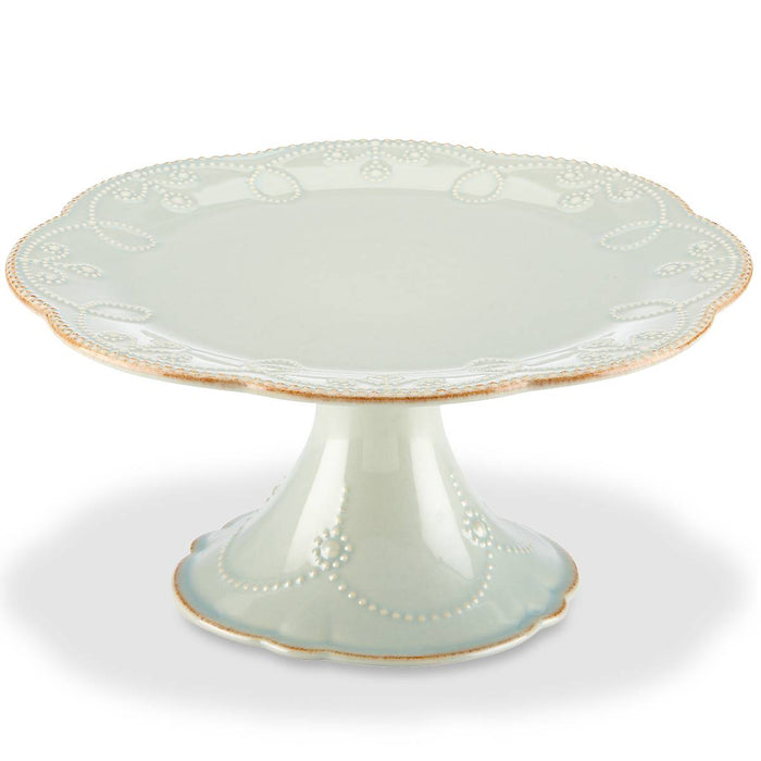 French Perle Ice Blue™ Pedestal Cake Plate