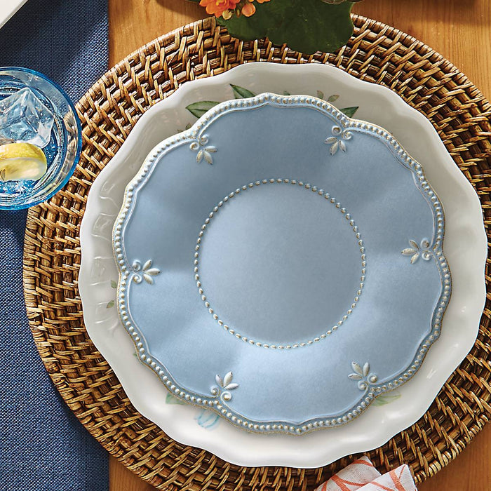 French Perle Melamine Blue™ 4pc Accent Plates
