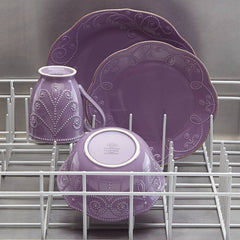 French Perle Violet™ 4-piece Place Setting