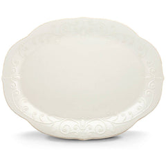 French Perle White™ 16" Oval Serving Platter