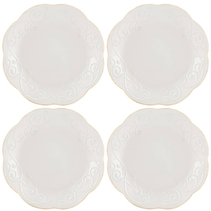 French Perle White™ 4pc Dessert Plate Set