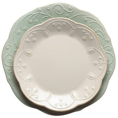 French Perle White 9" Accent Plate