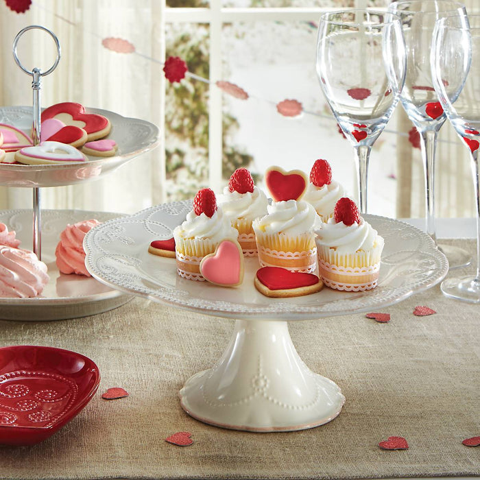 French Perle White™ Pedestal Cake Plate