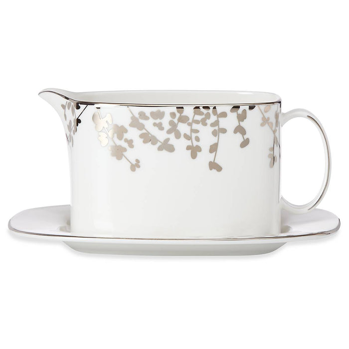 Gardner Street Platinum Gravy Boat with Stand