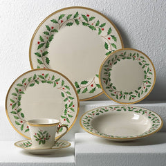 Holiday 5-piece Dinnerware Set + Bonus