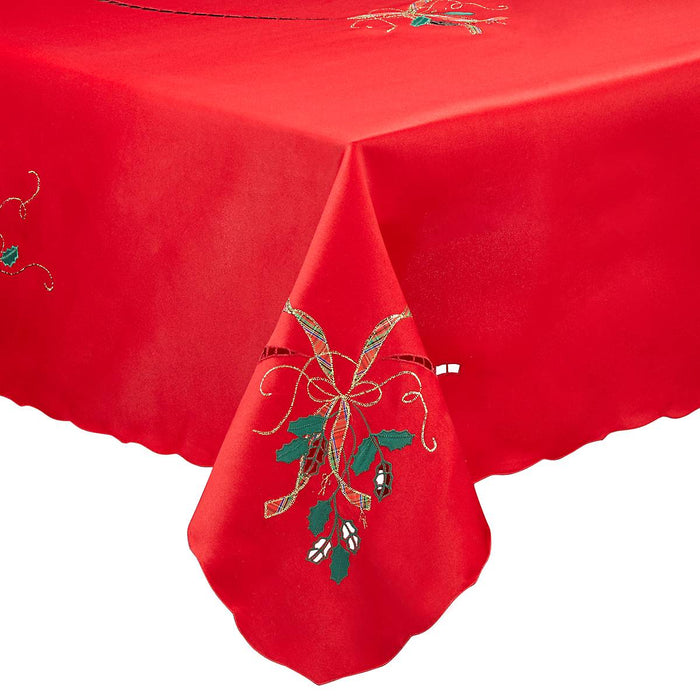 Holiday Nouveau Cutwork 60" x 84" Tablecloth