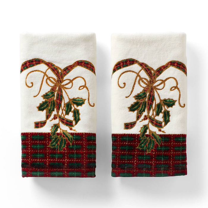 Holiday Nouveau Set of 2 Fingertip Towels