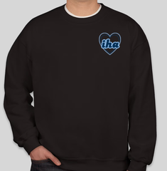 IHA Blue Hearts Crew Sweatshirt Designed by Breonna Guirland '26