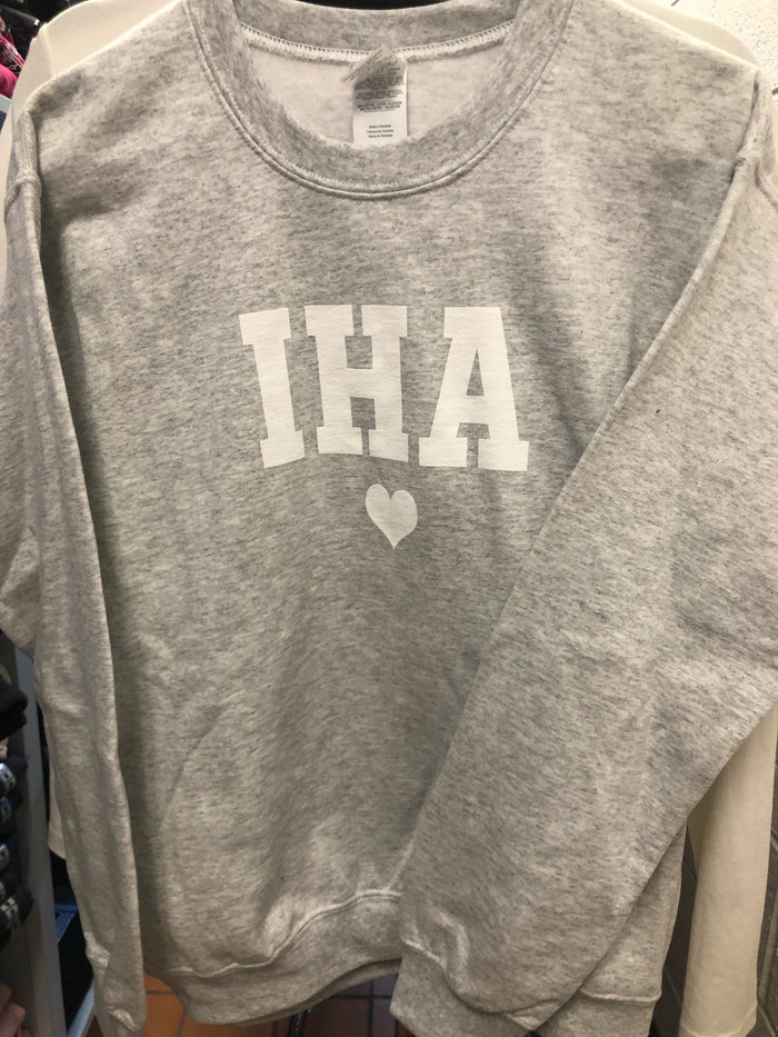 IHA Crew Heart Sweatshirt (comes in multiple colors)