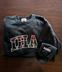 IHA Plaid Sweatshirt by Hazel Boutique