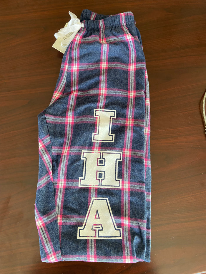 Navy & Pink Flannel PJ Pants