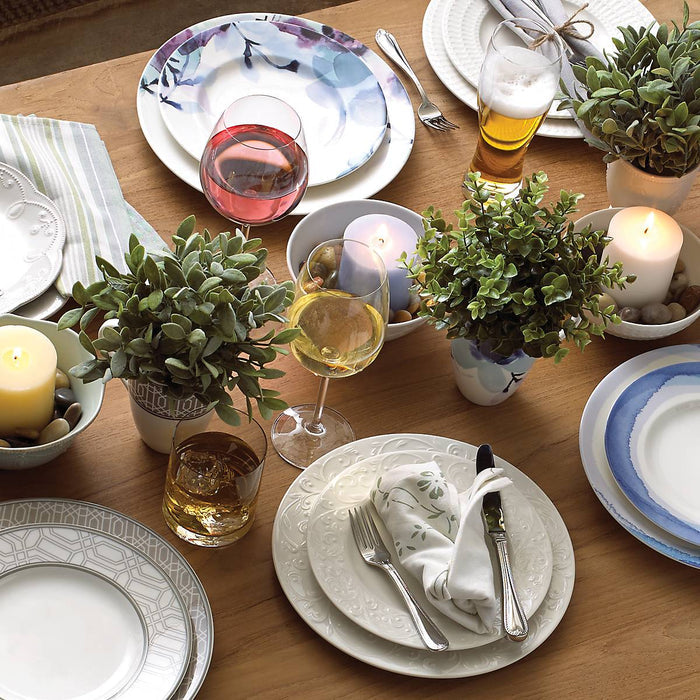 Indigo Watercolor Floral™ 4pc Place Setting