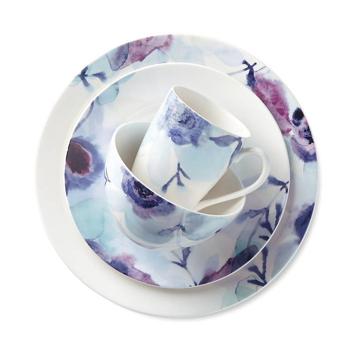 Indigo Watercolor Floral™ 4pc Place Setting