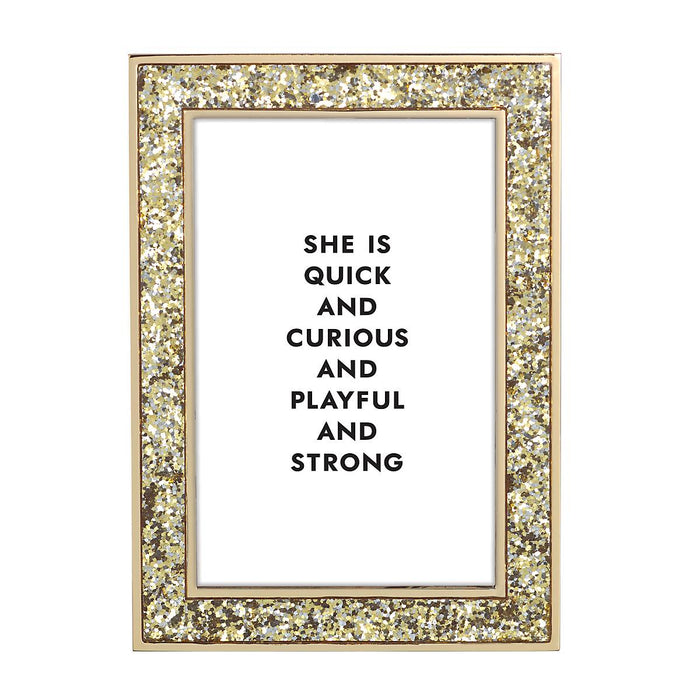 kate spade Simply Sparkling Gold Glitter 4" x 6"