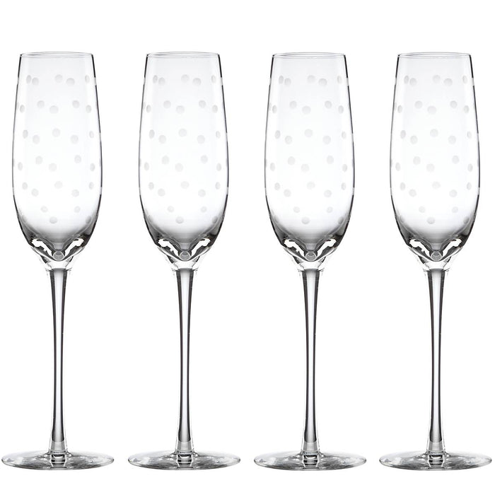 Larabee Dot 4-pc Toasting Flute Set