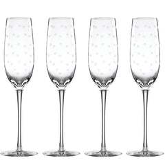 Larabee Dot 4-pc Toasting Flute Set