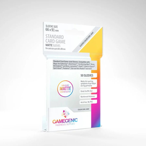 MATTE STANDARD CARD GAME SLEEVES 66X91 MM