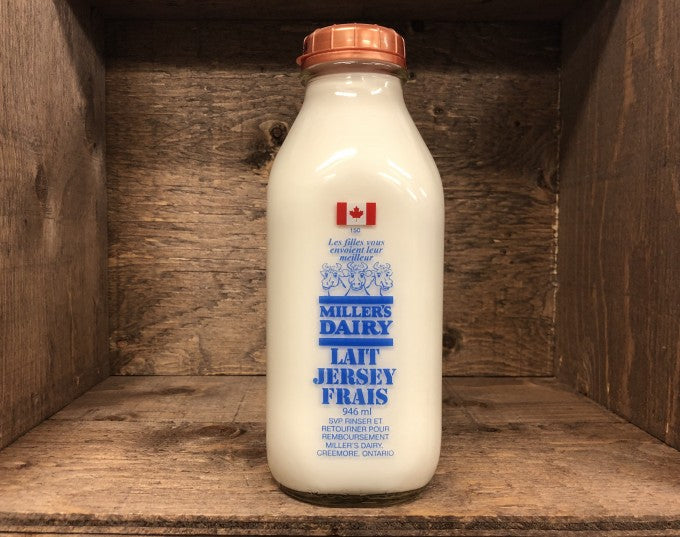 Miller's Dairy 10% Cream, 1L GLASS Bottle