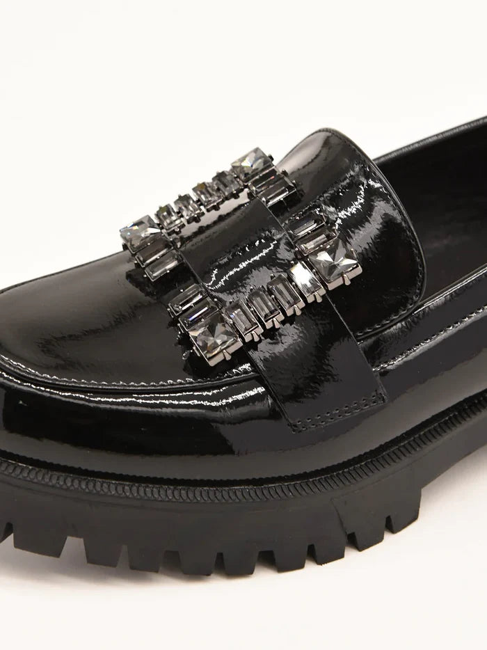MOCASIN AZAREY NEGRO CHAROL