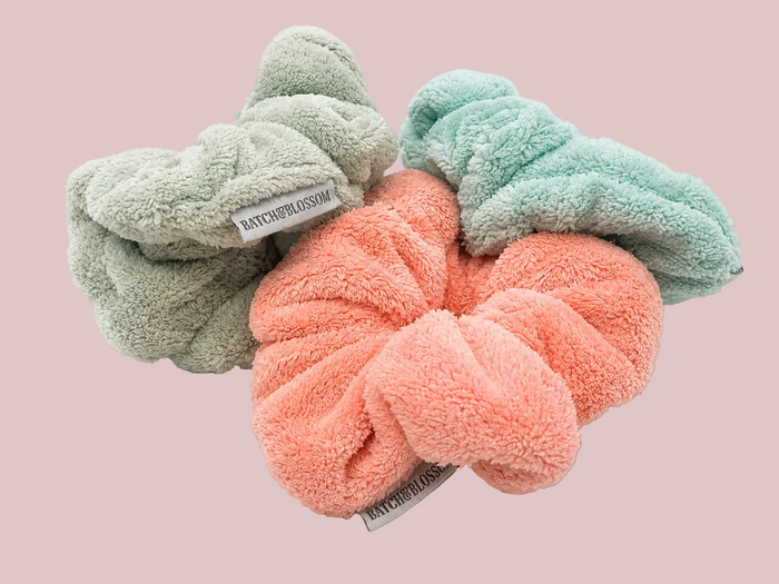 Pastel Microfiber Scrunchies