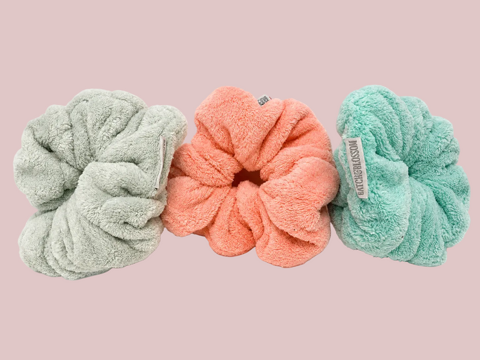 Pastel Microfiber Scrunchies