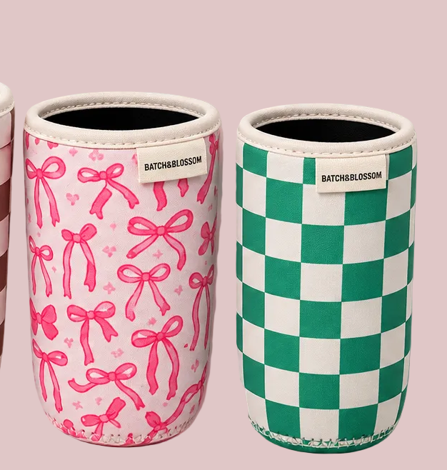 Pink Bow Coozie (16-20 oz)