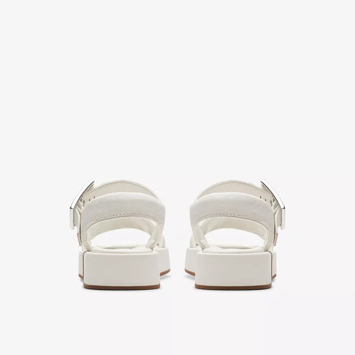 SANDALIA CLARKS ALDA STRAP CUERO BLANCO ROTO
