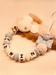 Schnullerkette personalisiert Maus blau 12,90€, statt 17,90€