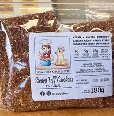 Seeded Teff Crackers, 180g - Les & Nel's Kitchenette
