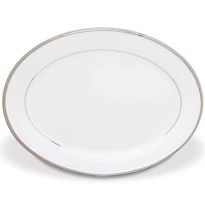 Solitaire White® 16" Oval Serving Platter
