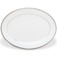 Solitaire White® 16" Oval Serving Platter