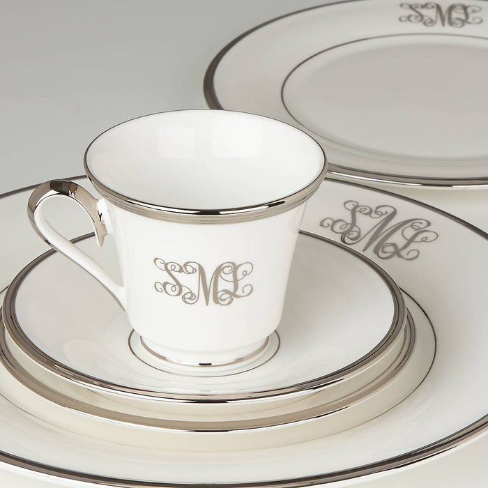 Solitaire® White Monogrammed Place Setting