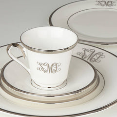 Solitaire® White Monogrammed Place Setting