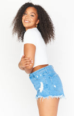 Houston High Waisted Shorts ~ Tide