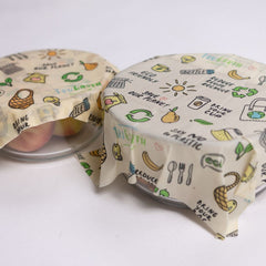 Tru Earth Beeswax Food Wrap Eco Print 3-pack Small Medium Large (SML)