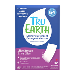 TruEarth Laundry Detergent Lilac Breeze Front of Package || 32 Strips