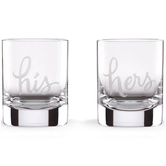 Two Of A Kind "His and Hers" 2-piece DOF Glass Set
