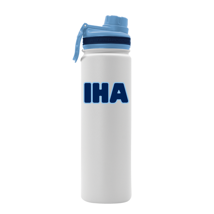 White IHA Water Bottle 22oz