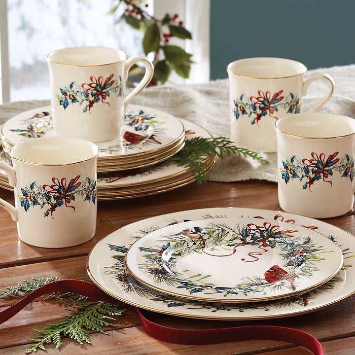 Winter Greetings 12-Piece Dinnerware Set