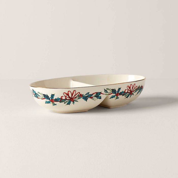 Winter Greetings Divided Bowl