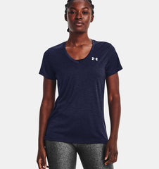 Women's UA Tech™ Twist V-Neck in Midnight Navy